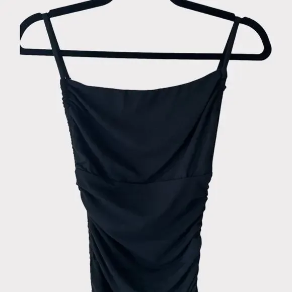 Rumer Paige Jersey Ruched Mini Dress Women's Black Size Small - Picture 3 of 10